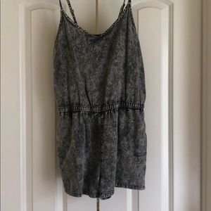 Forever 21 Black Distressed Romper